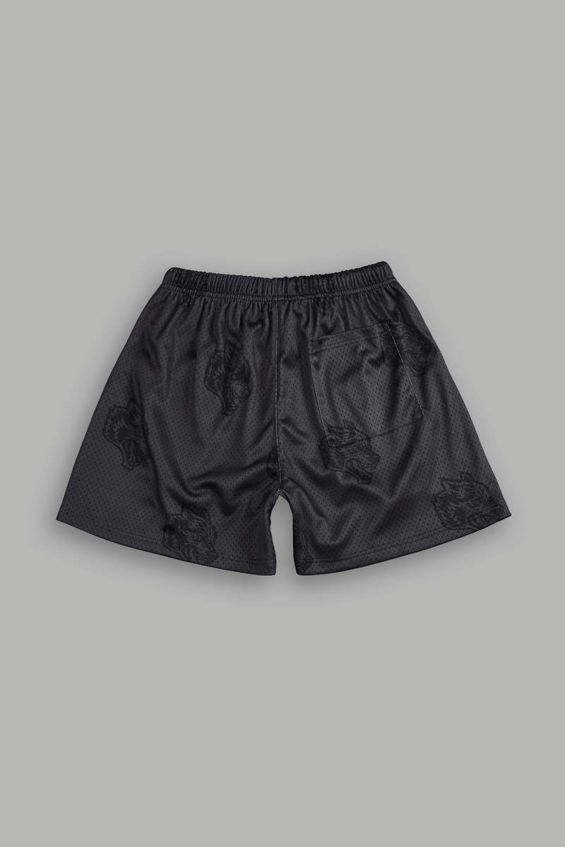Black Darc Sport Club Monogram Mesh Shorts | 8517346-QA