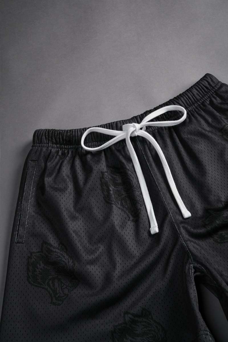 Black Darc Sport Club Monogram Mesh Shorts | 8517346-QA