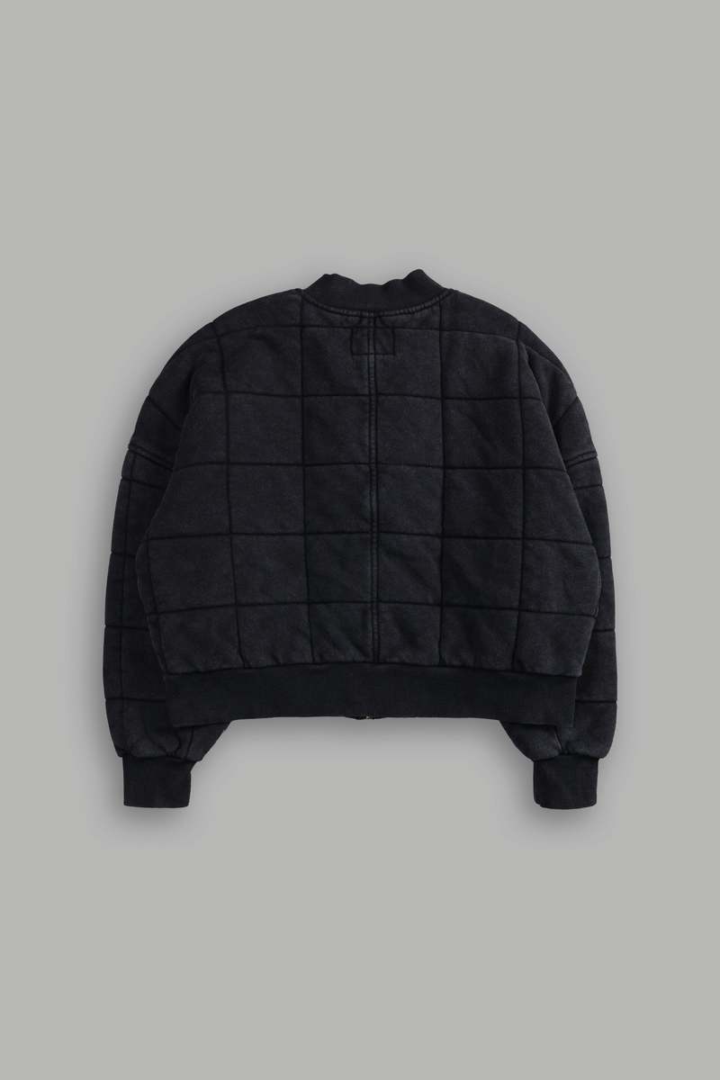 Black Darc Sport Dual Patch Cropped Quilted She Foley Bomber Jacket | 9437268-TM 