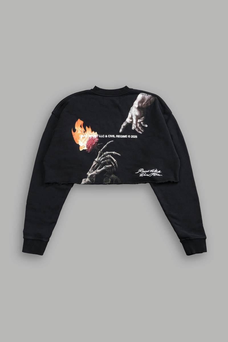 Black Darc Sport Eternal Fire London (Cropped) Crewneck | 0281739-YQ