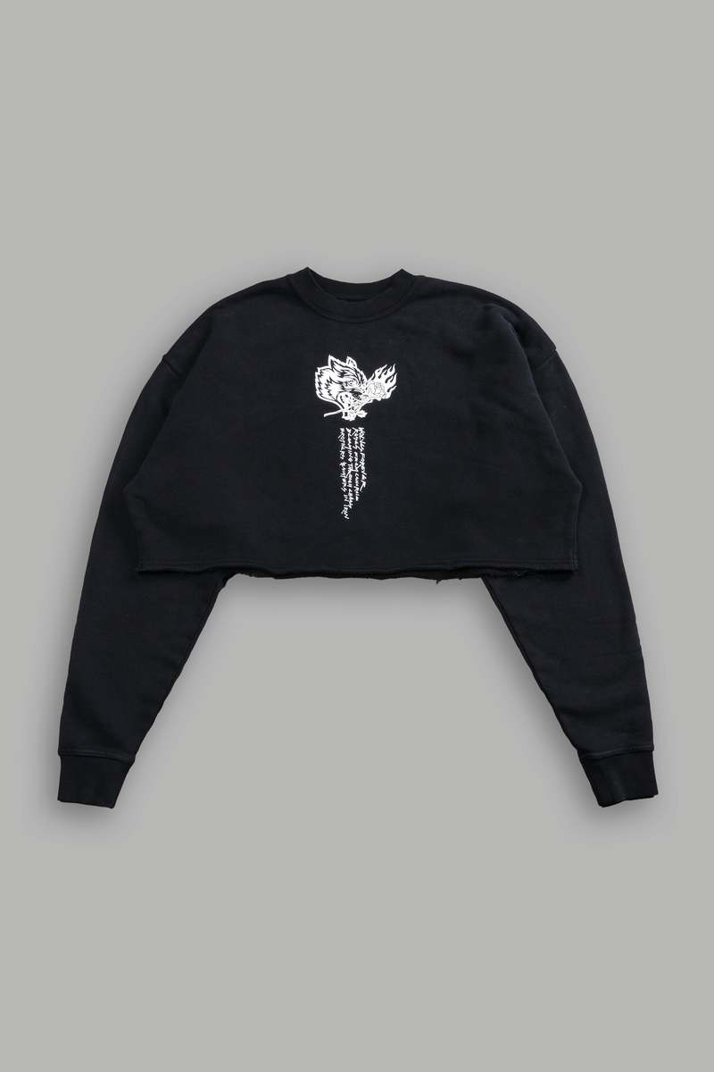 Black Darc Sport Eternal Fire London (Cropped) Crewneck | 0281739-YQ