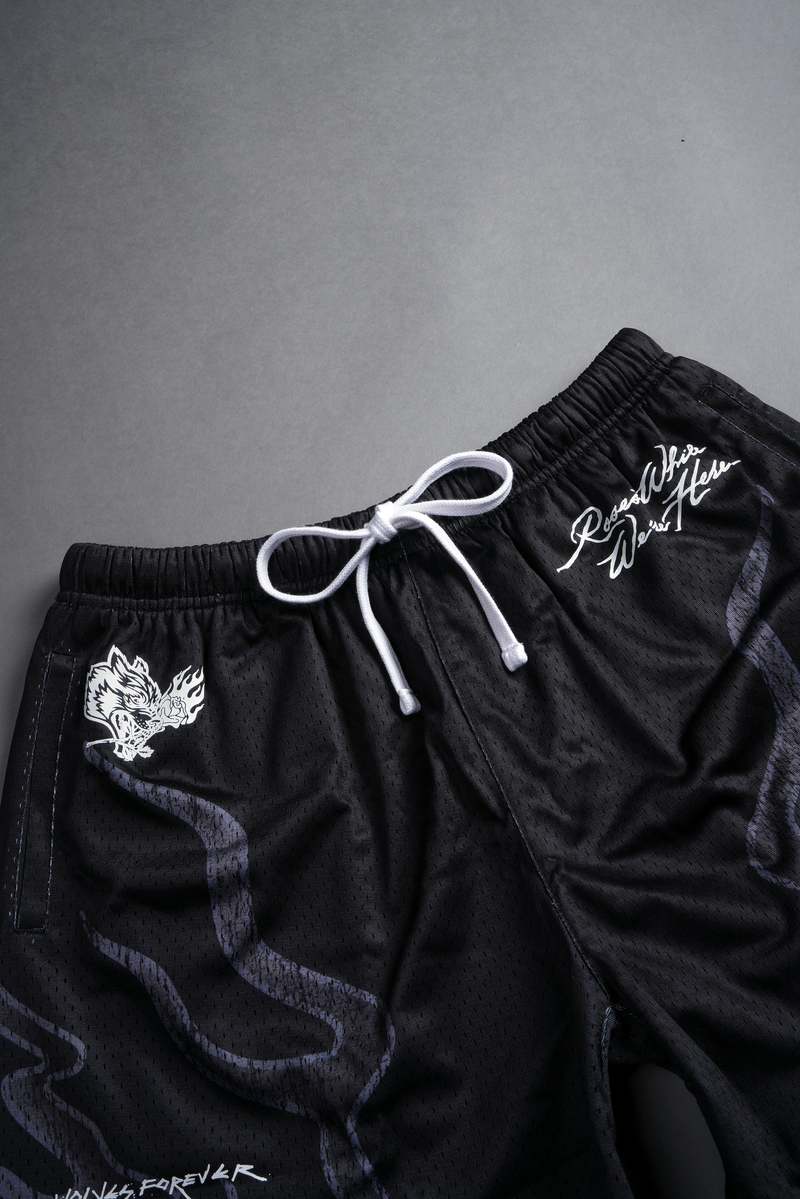Black Darc Sport Infernal Bloom Mesh Shorts | 8103256-WI