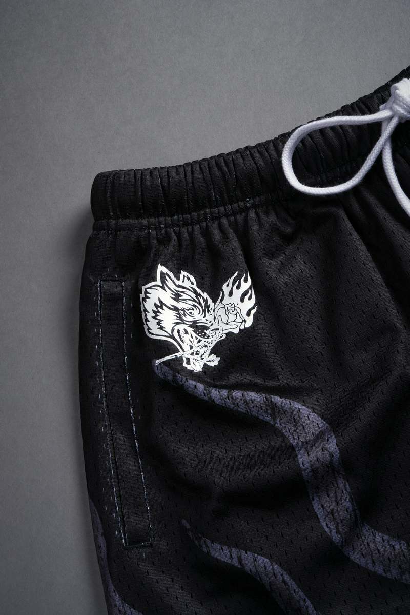 Black Darc Sport Infernal Bloom Mesh Shorts | 8103256-WI