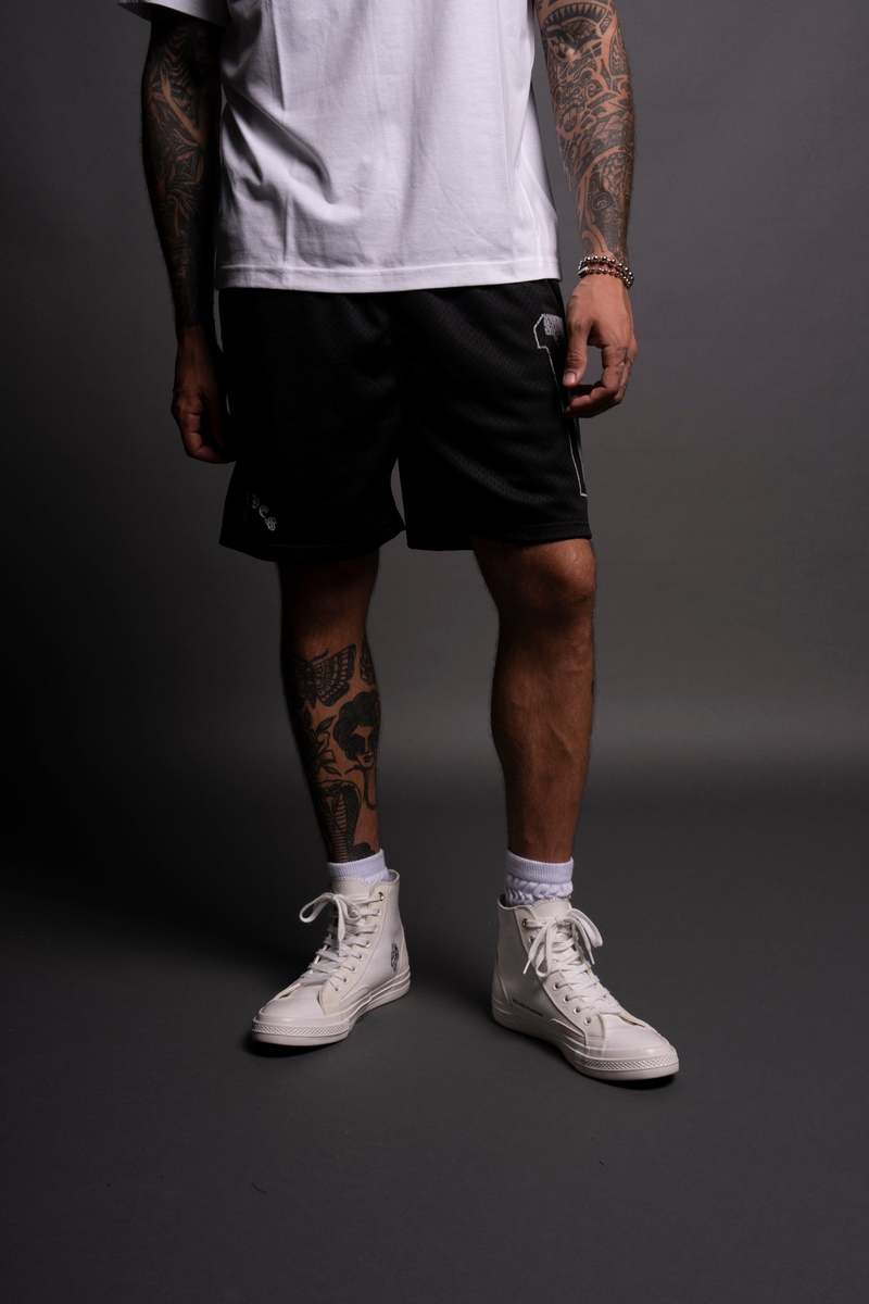 Black Darc Sport Our Stamp Mesh Shorts | 8146390-HT