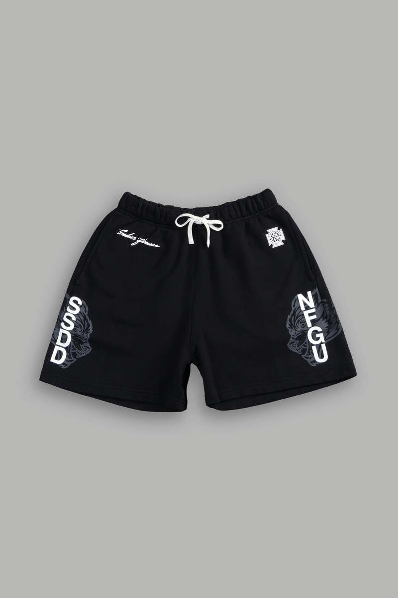 Black Darc Sport Way Of The Wolf Post Lounge Sweat Shorts | 9673815-WV