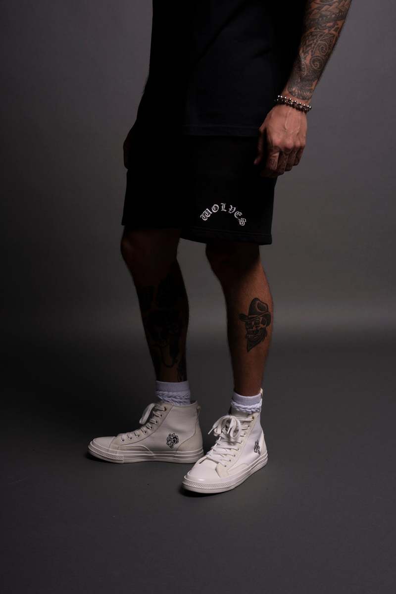 Black Darc Sport Wolf Chopper Liam Sweat Shorts | 5427109-ST
