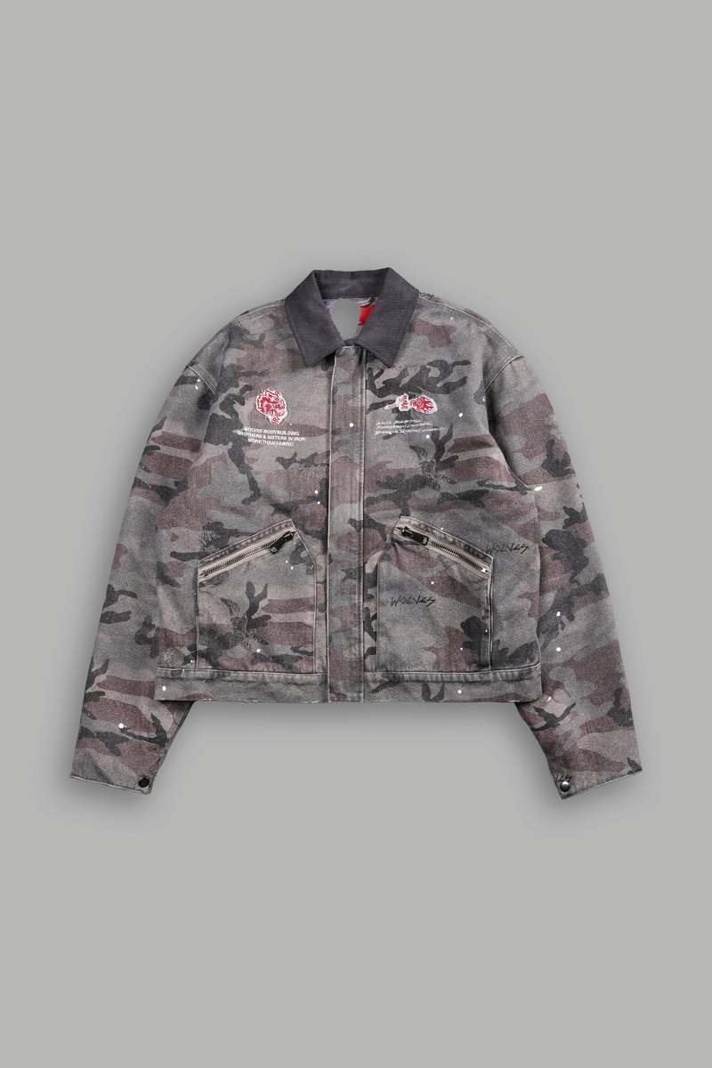 Blooming Woodland Camo Darc Sport Wolves Among Roses Earl Jacket | 7236584-AK