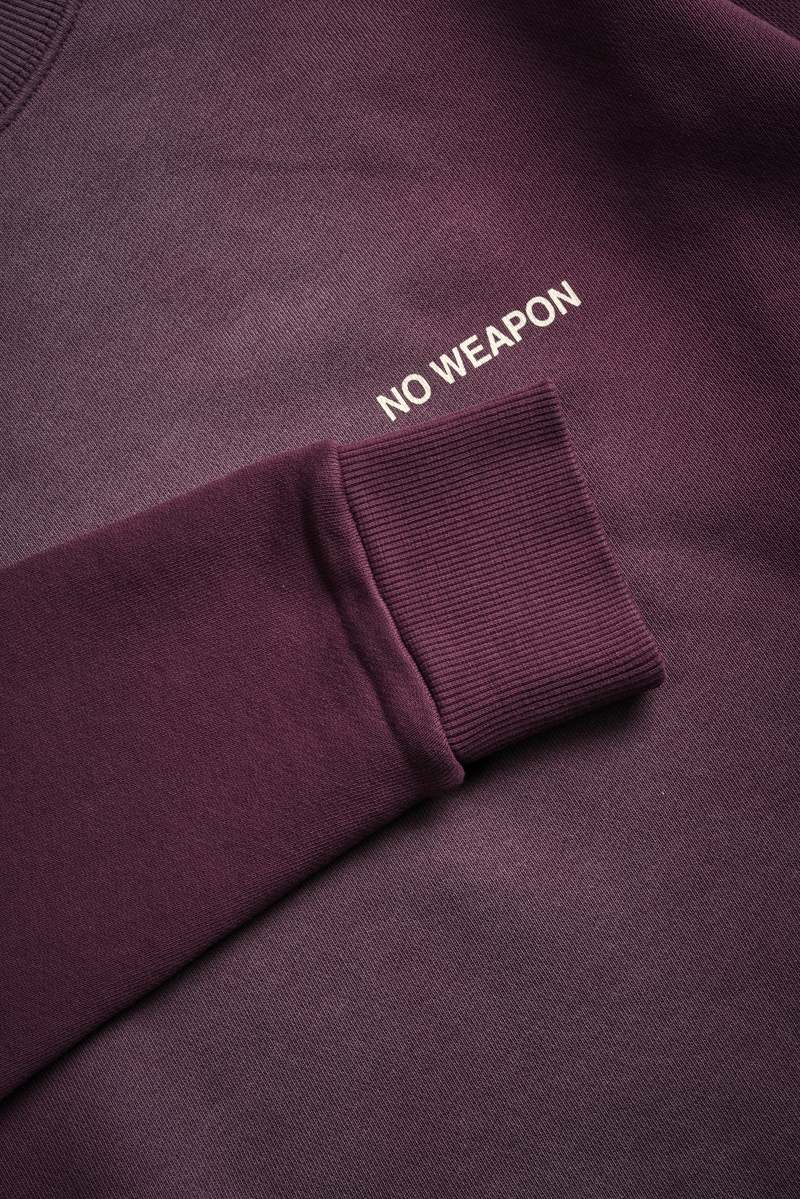 Cherry Wine Tonal Sun Fade Darc Sport No Weapon Shall Prosper (Cropped) Crewneck | 0397412-EO