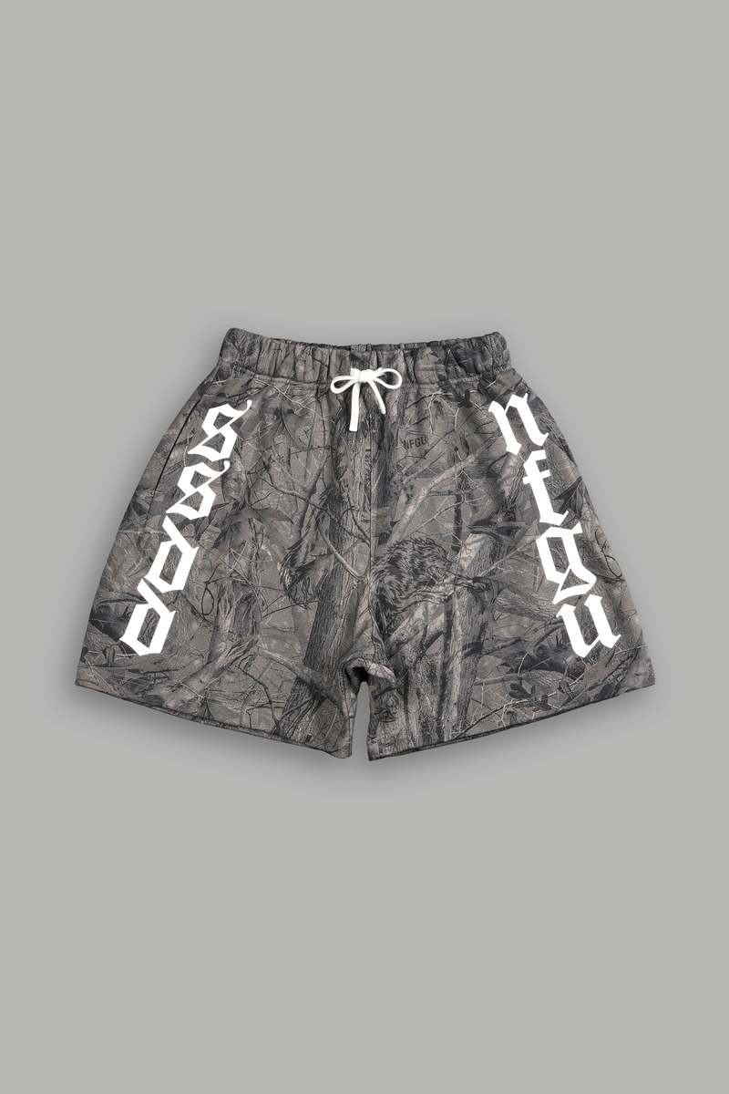 Driftwood Wolf Forest Camo Darc Sport Our Mantra Oversized Post Lounge Sweat Shorts | 9534721-XM