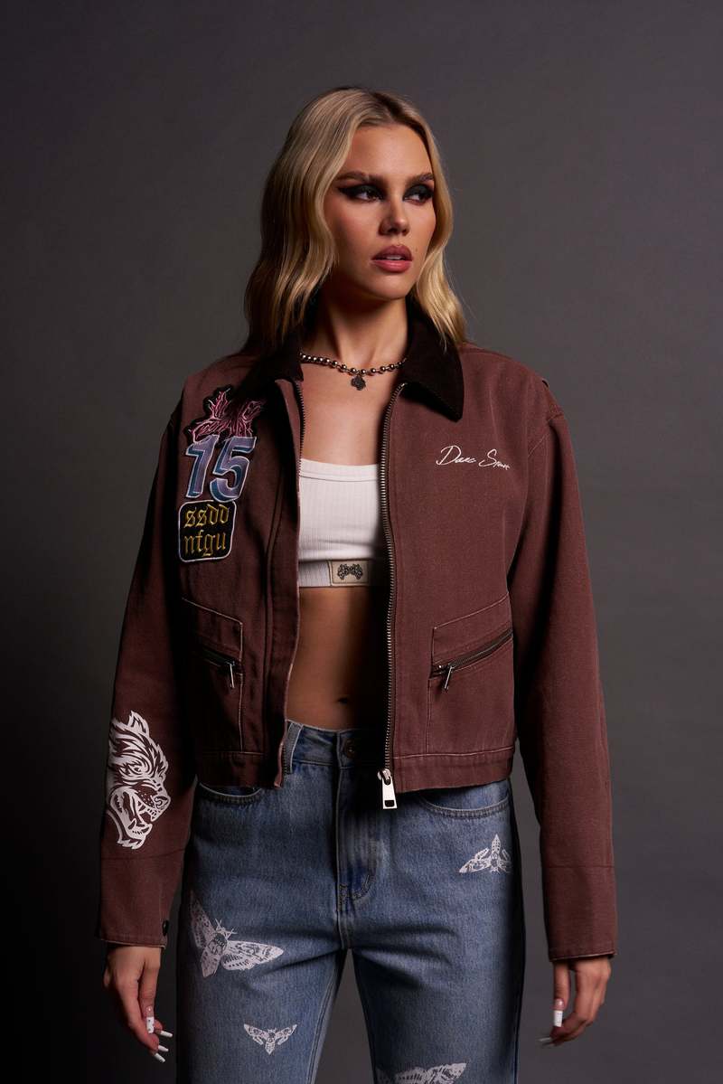 Norse Brown Darc Sport Built From Iron Wayland Cropped Jacket | 5630941-CA